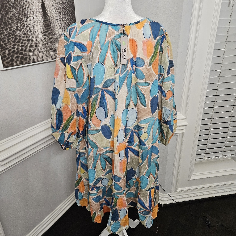 NIC+ZOE Citrus Grove Floral-Print Shift Dress size 1X New NWT - Picture 8 of 11